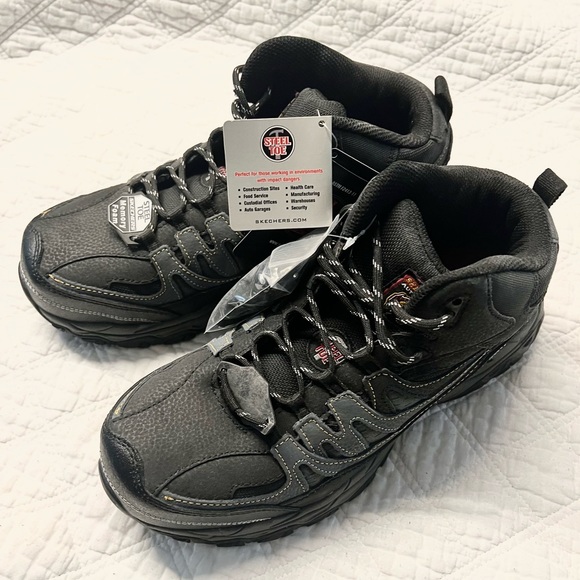 Skechers Shoes Skechers Work Leather Steel Toe Electrical Hazard Safe Boots Poshmark